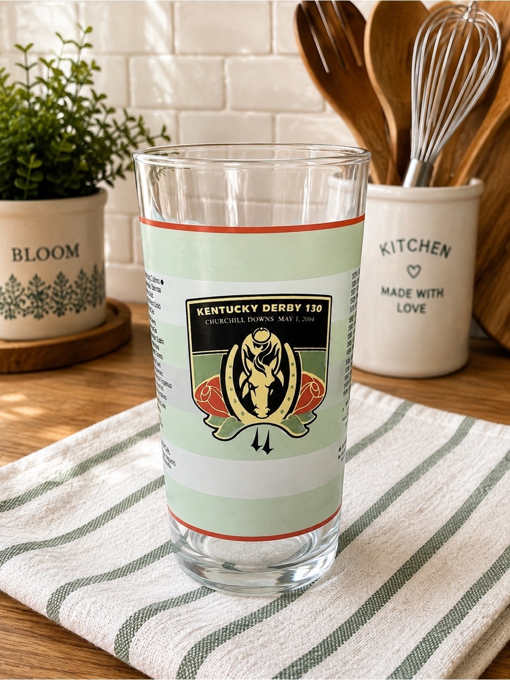 Official Kentucky Derby 130 Glass 2004 Churchill Downs Mint Julep Souvenir 16 o